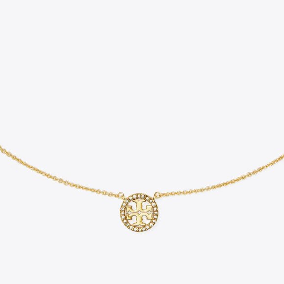 Tory Burch Jewelry - New Tory Burch Gold Pave Round 16 in. Necklace